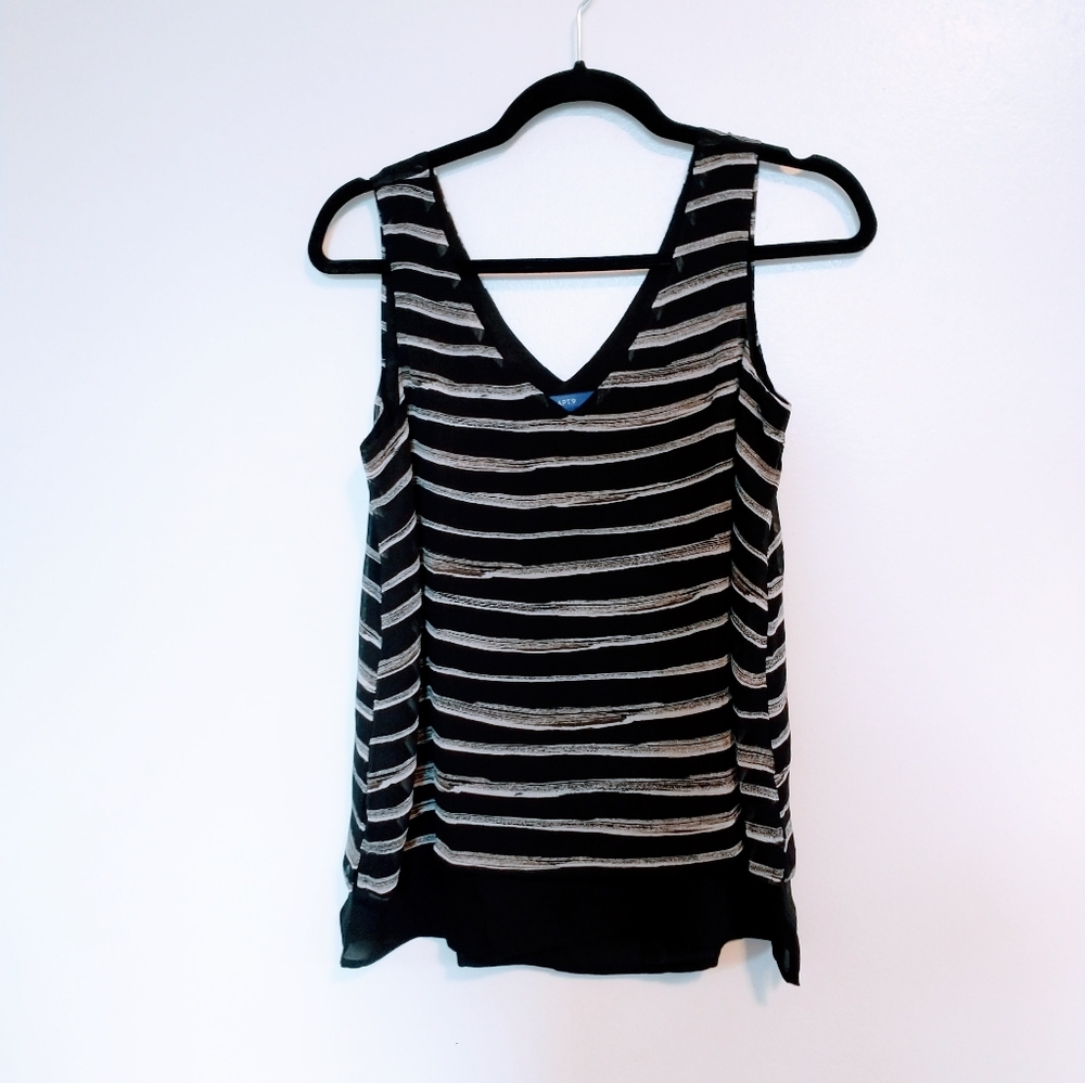 Apt 9 striped blouse tank top size xs